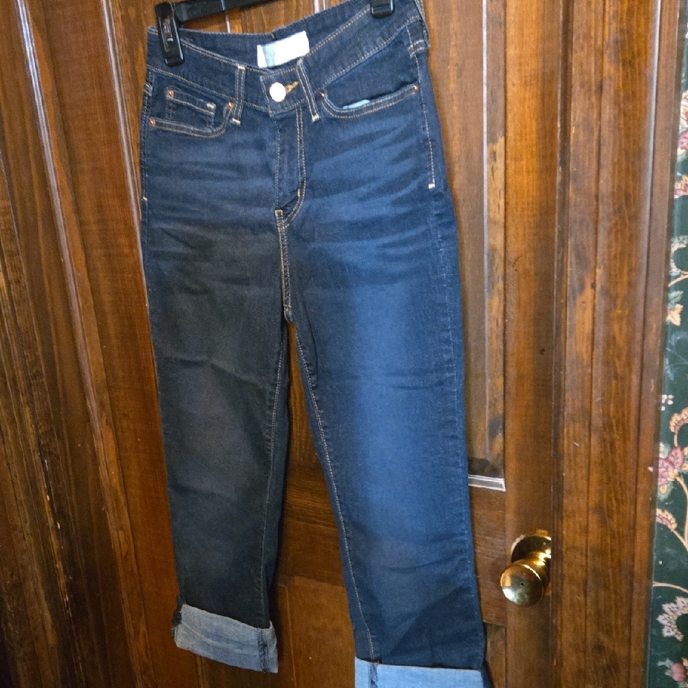 Signature by Levi Strauss Dark Blue Cropped Jeans